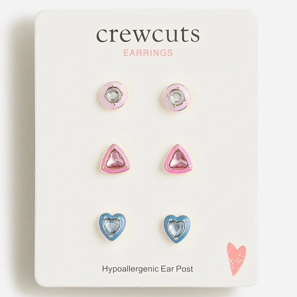 Crewcuts Girls' geometric sparkle earrings BV303